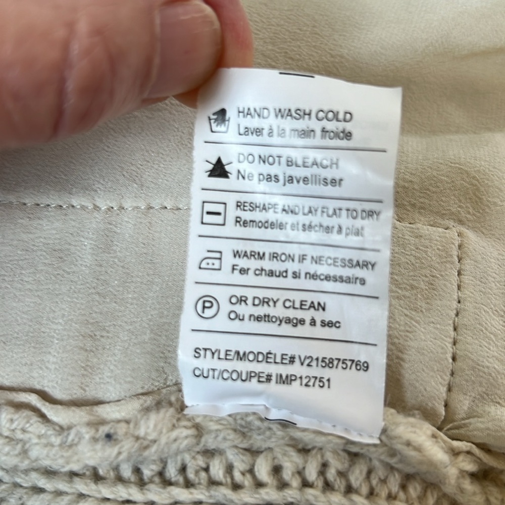 VINCE Open Cardigan Oatmeal Wool Blend Size S - Picture 5 of 5